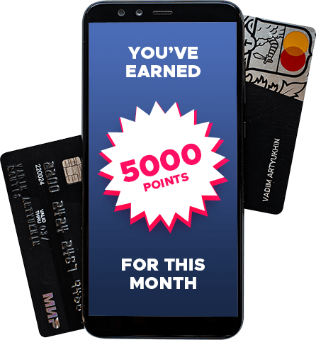 Higher monthly billing through reward points